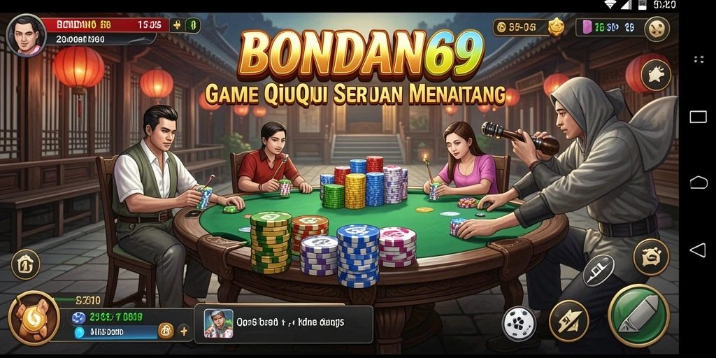 Tampilan gameplay seru QiuQiu di BONDAN69.