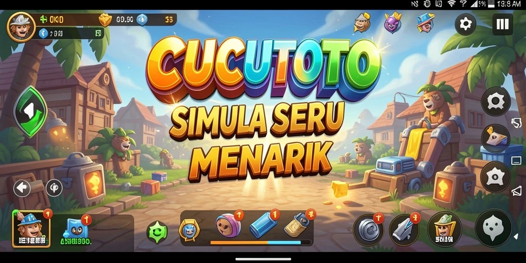 Tampilan gameplay seru di dunia simulasi CUCUTOTO.