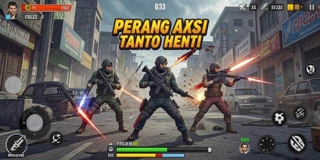 Tampilan gameplay FB333 yang menegangkan dan penuh aksi.