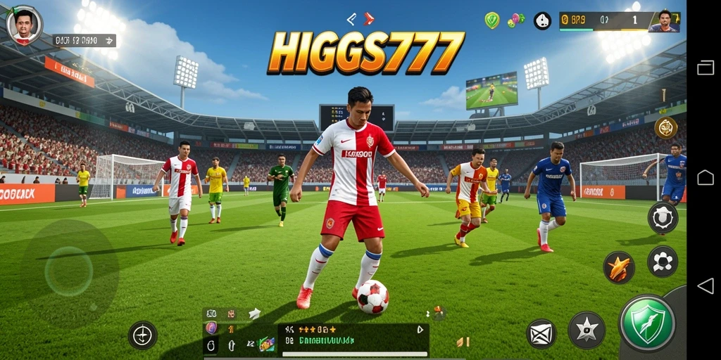 Gameplay HIGGS777 menampilkan aksi sepakbola yang mendebarkan dan grafis yang menawan.