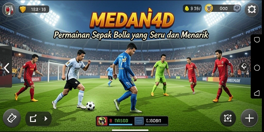 Tampilan gameplay mendebarkan dari permainan sepak bola MEDAN4D.
