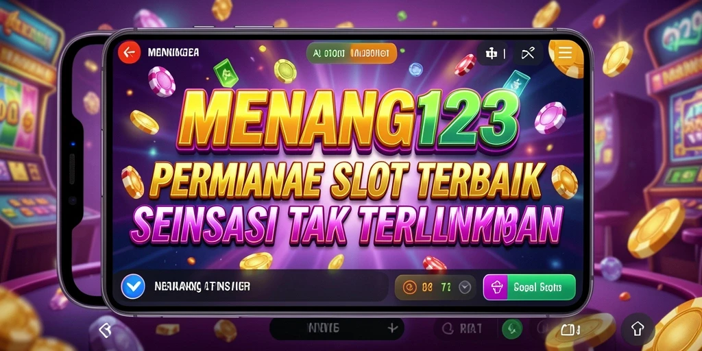 Tampilan utama permainan slot MENANG123 dengan gulungan berputar.