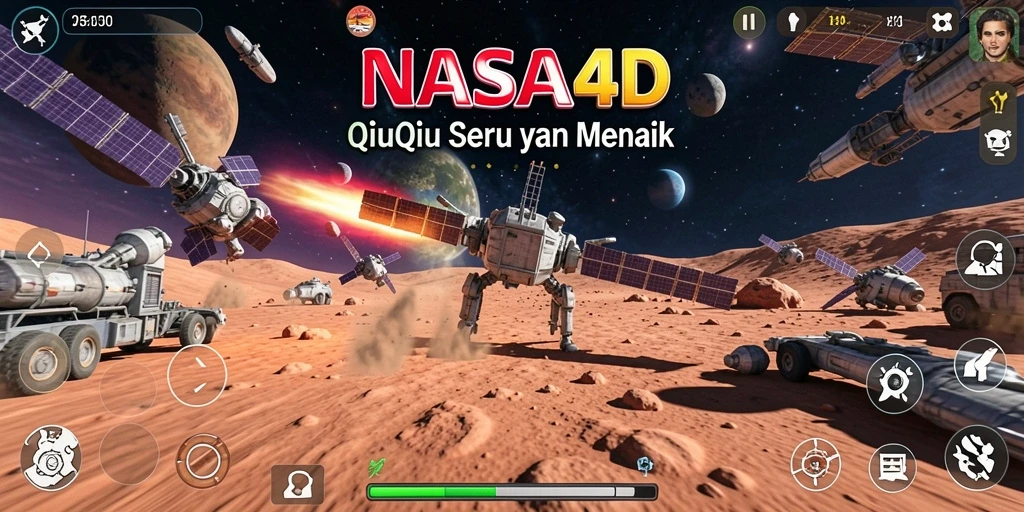 Tampilan gameplay menarik dari NASA4D dengan elemen QiuQiu yang seru.