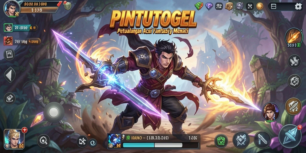 Tampilan aksi seru dalam gameplay PINTUTOGEL.