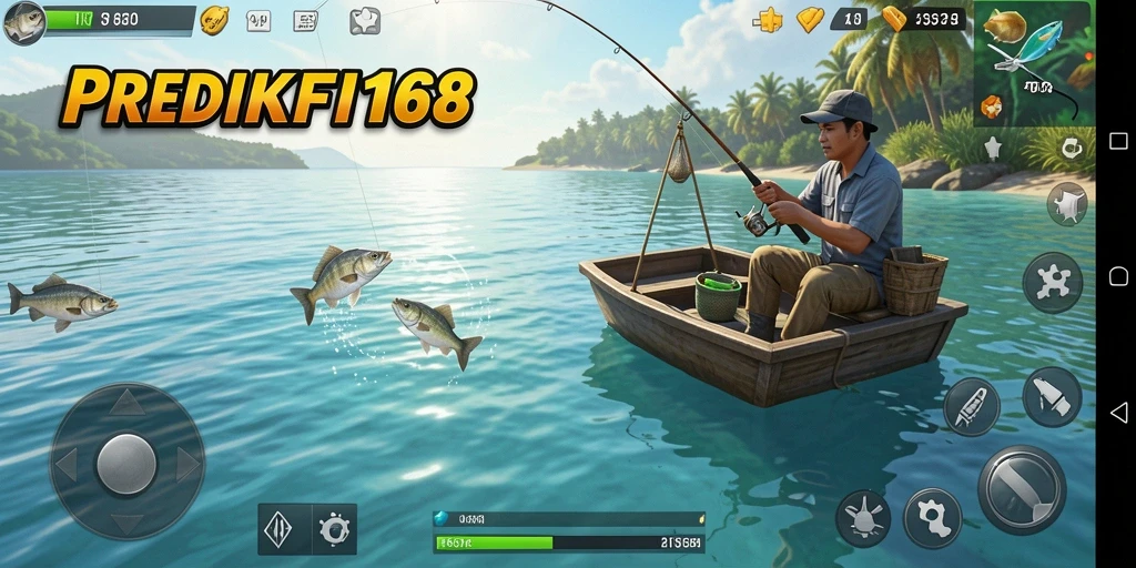 Tangkapan besar dan momen seru dalam game Fishing.