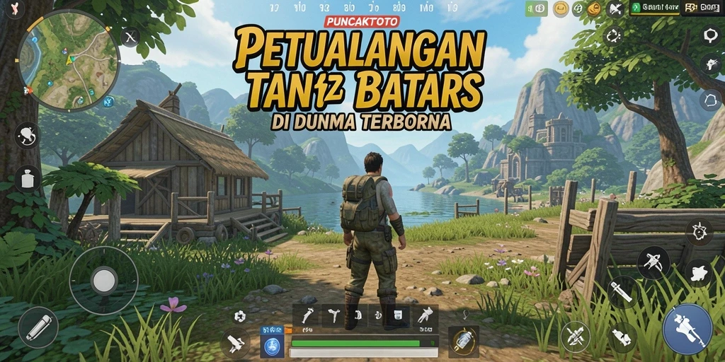 Gameplay PUNCAKTOTO yang menampilkan dunia terbuka yang menakjubkan.