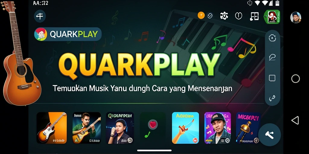 Tampilan gameplay seru dari aplikasi musik QUARKPLAY.