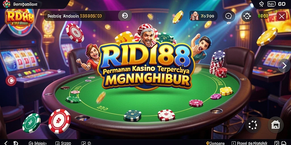 Screenshot gameplay RDI88 menampilkan suasana kasino yang menghibur.