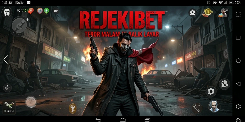 Tampilan gameplay menegangkan dari REJEKIBET dengan suasana horror.