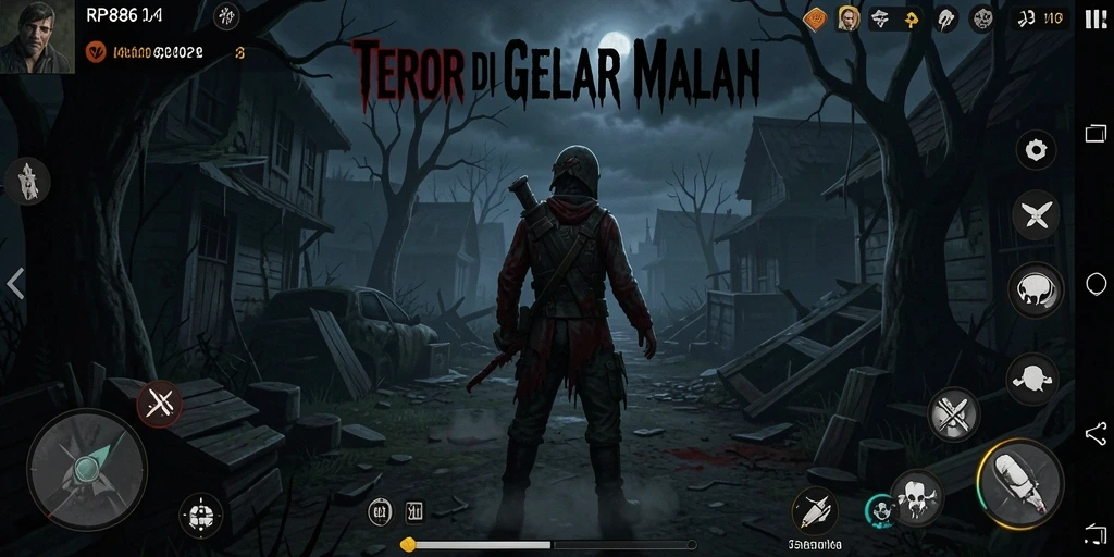 Gameplay menakutkan dalam suasana kegelapan yang mencekam.