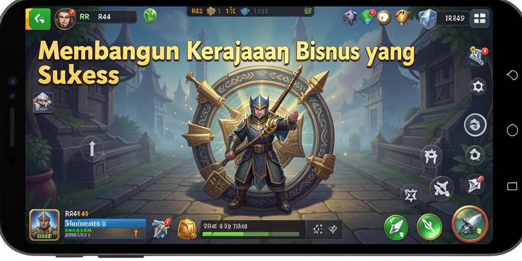 Screenshot gameplay RR44 dengan tasangan manajemen bisnis yang mendebarkan.