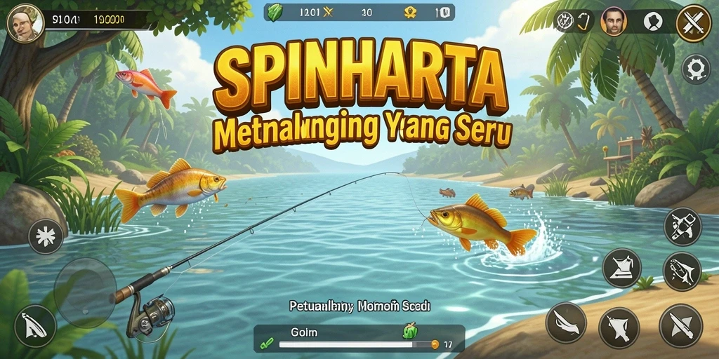 Tangkapan ikan yang menakjubkan dalam gameplay SPINHARTA.