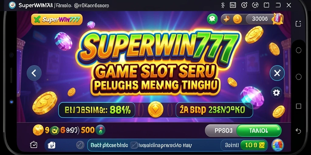 Tampilan gameplay seru di dalam SUPERWIN777 yang menampilkan slot menarik.