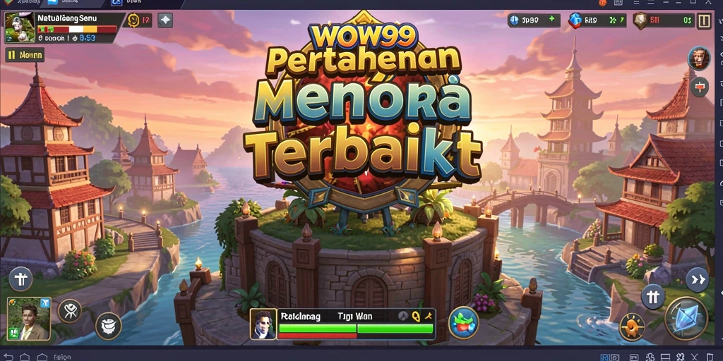 Tampilan utama gameplay WOW99 dengan aksi Tower Defense yang mendebarkan.