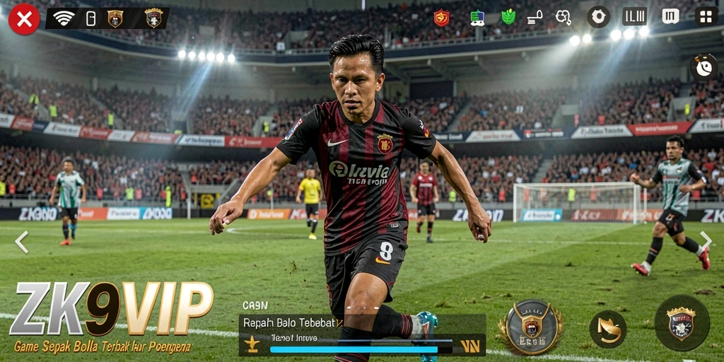 Gameplay ZK9VIP yang menegangkan dan seru di lapangan sepak bola.